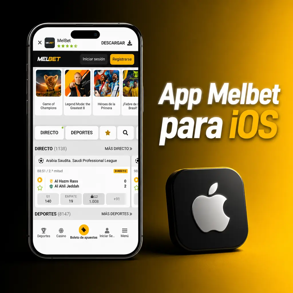 App Melbet para iOS en iPhone y iPad
