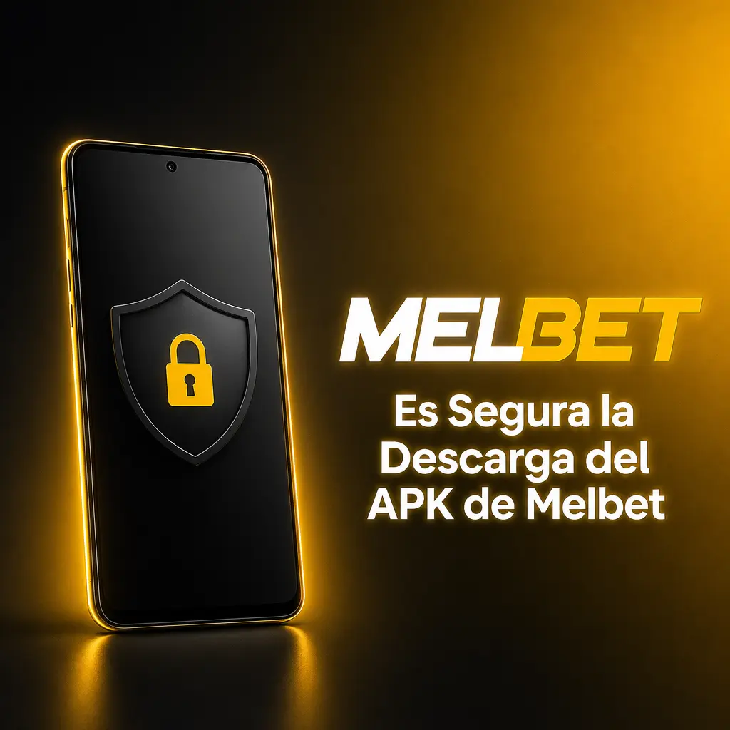 Icono de seguridad y candado representando la app segura de Melbet